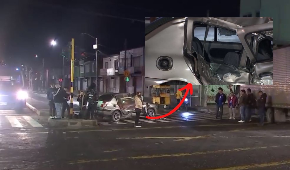 Imprudencia de un conductor, ocasionó grave accidente en Engativá Un grave accidente se presentó en el sector del Quirigua, occidente de la capital, cuando un imprudente conductor de un vehículo gris, se pasó un semáforo en rojo e impactó contra un furgón.