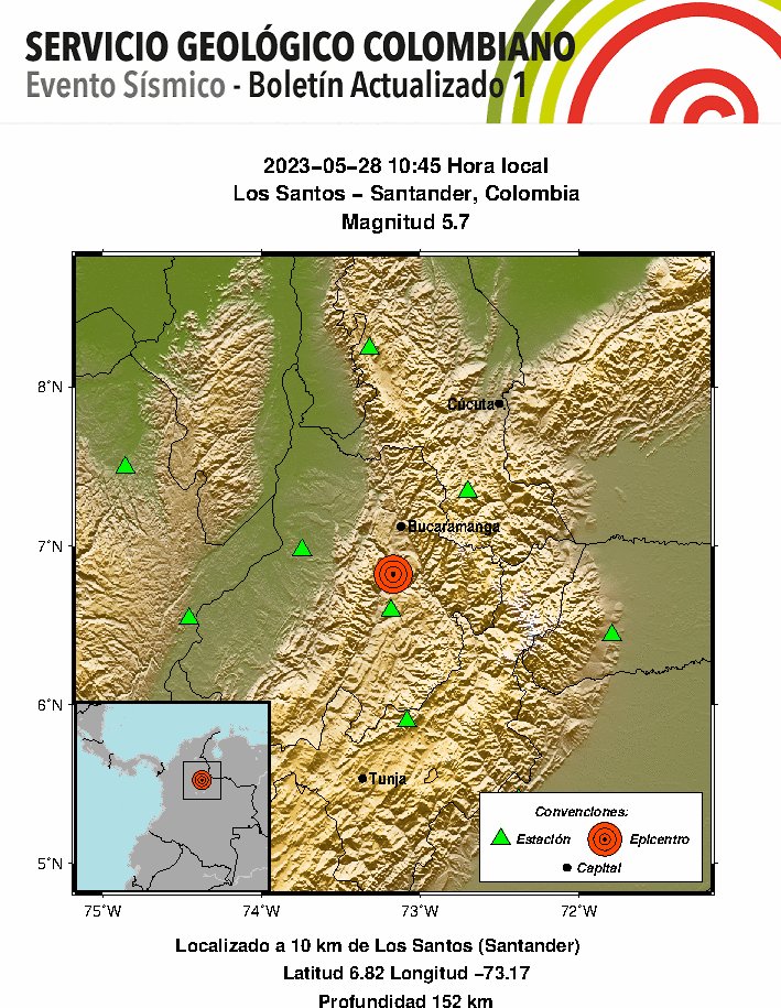 Última hora: sismo de 5.5 se registró en el país