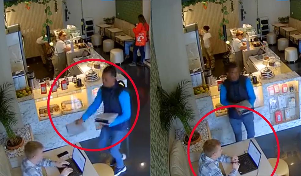 Ladrón se hizo pasar por vendedor de bolsas para robar un celular en Chapinero En un video de las cámaras de seguridad de una cafetería de la localidad de Chapinero, quedó registrado el momento en el que un hombre que aparentemente vendía bolsas entra para robar un celular.