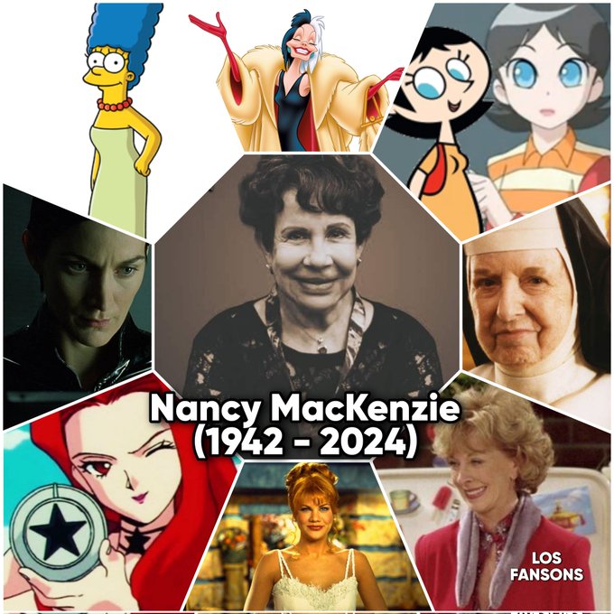 Murió Nancy MacKenzie, la primera voz en español latino de 'Marge Simpson' La actriz de doblaje murió hoy a los 81 años. Las voces de sus 'hijos Bart y Lisa', lamentaron su fallecimiento. MacKenzie también fue la voz de 'Trinty' en Matrix.