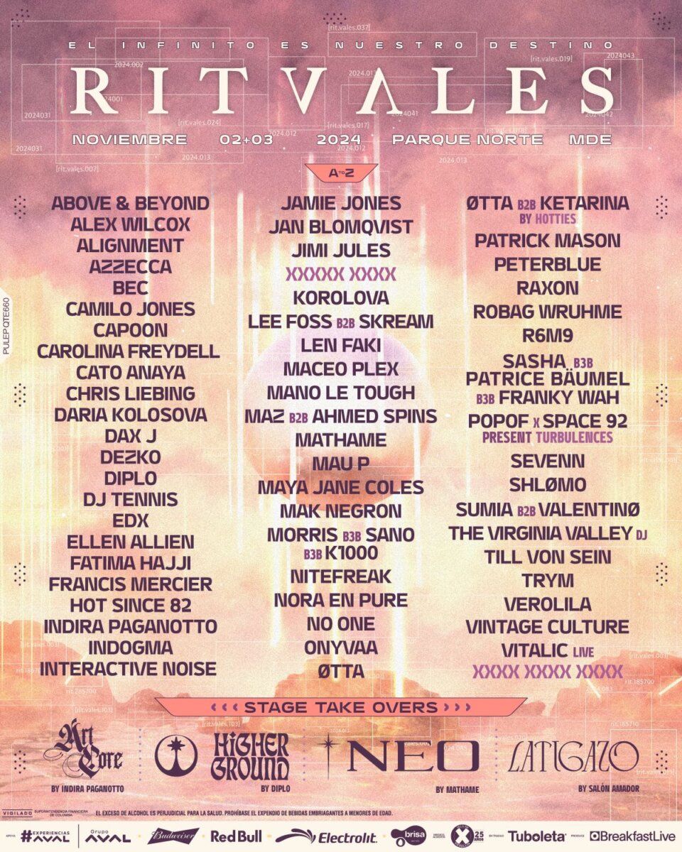 Ritvales 2024: el festival de música electrónica más esperado de Colombia anuncia su Line-Up Ritvales, el festival de música electrónica al aire libre más destacado de Colombia, ha revelado la esperada nómina de artistas para su edición 2024, prometiendo una experiencia sin precedentes para los amantes del género.
