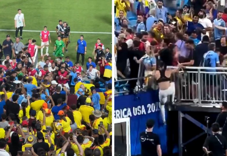 "Ellos comenzaron la pelea”: hincha colombiano que estuvo en la disputa con los uruguayos Uno de los hinchas que presenció la batalla campal que se vivió en las tribunas entre colombianos y uruguayos, contó detalles de lo sucedido.