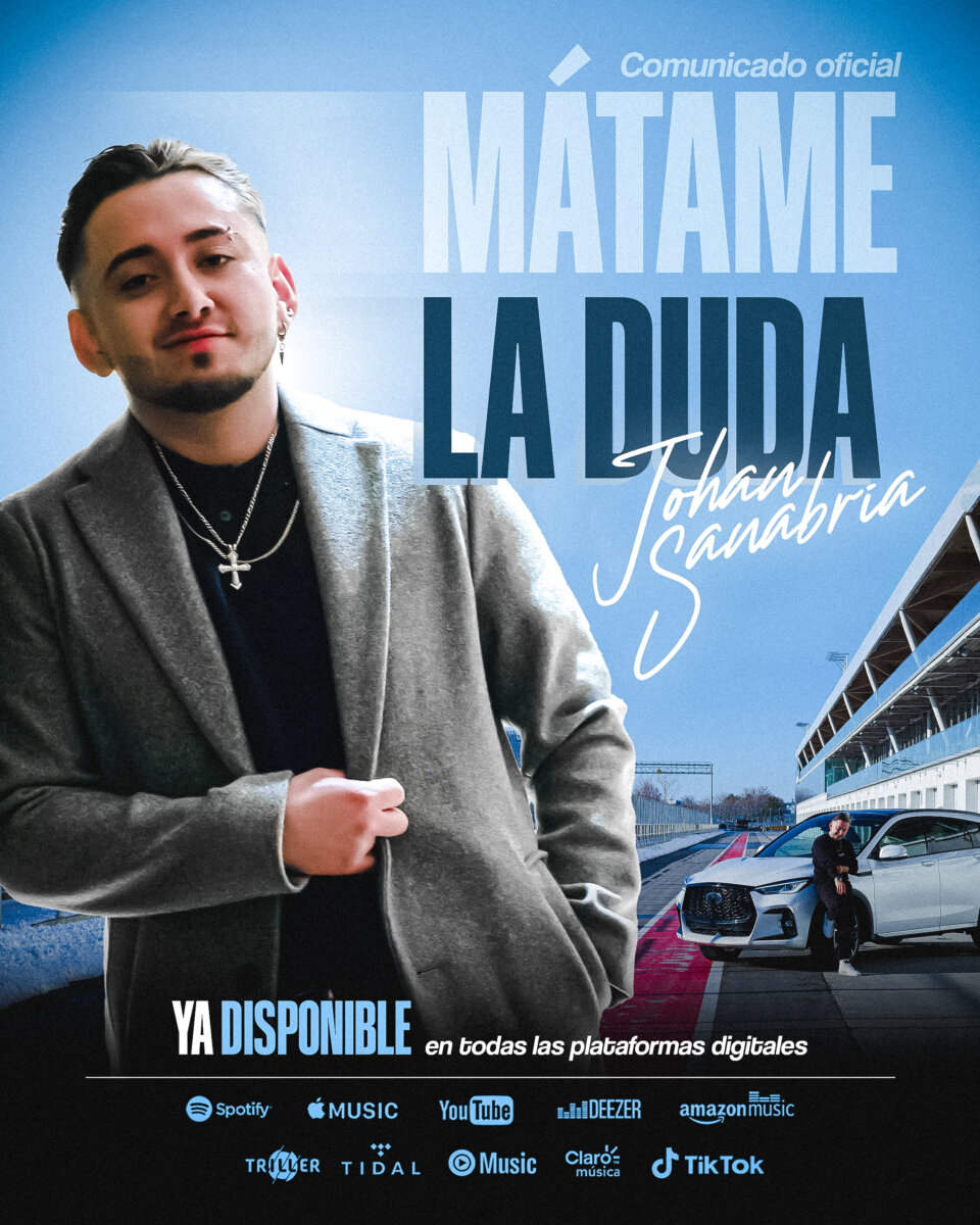 'Mátame la duda': un viaje musical que funde culturas y corazones Johan Sanabria, talentoso artista colombiano, lanza 'Mátame la duda', un sencillo que fusiona sonidos urbanos con pop, reggae, cumbia y más.