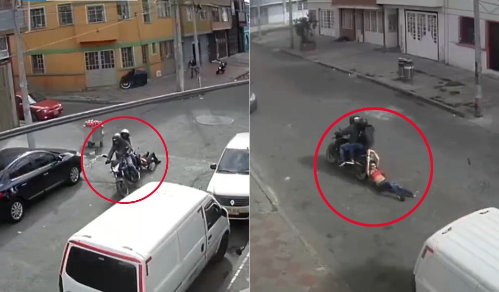 EN VIDEO: Ladrones en moto arrastraron a una menor por robarle su bolso en Antonio Nariño La joven tuvo graves quemaduras en su espalda y piernas, pues los ladrones la arrastraron por 2 cuadras.