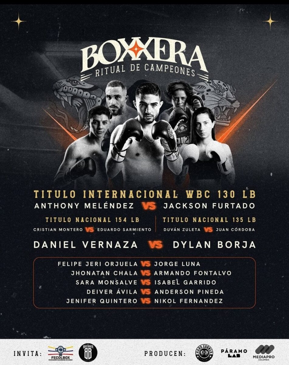 Llega "BOXXERA: Ritual de Campeones", la velada de boxeo profesional en Bogotá El próximo 28 de septiembre, Bogotá será el escenario de un evento sin precedentes con el regreso de BOXXERA: Ritual de Campeones. Esta emocionante velada se llevará a cabo en el Distrito Verde, un espacio que se transformará en el epicentro del boxeo en Colombia.