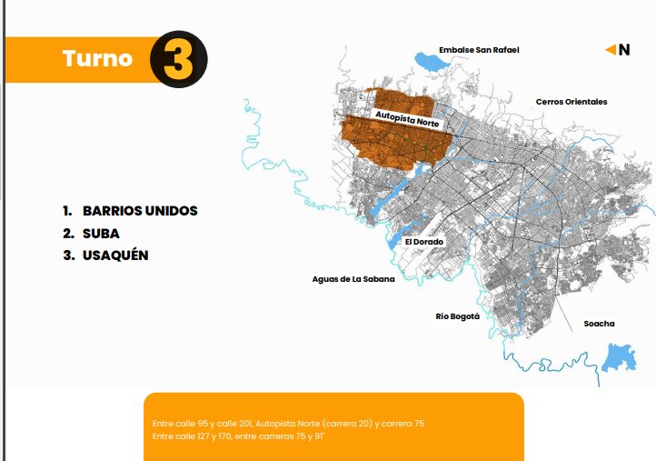 Racionamiento de agua 1 de octubre:¿qué barrios serán afectados? El racionamiento de agua es una medida tomada por la Empresa de Acueducto y Alcantarillado de Bogotá (EAAB) debido a la escasez de lluvias en la región, lo que ha reducido los niveles de los embalses que suministran agua a la ciudad. Esta medida busca preservar el recurso y garantizar un suministro adecuado durante los meses siguientes.