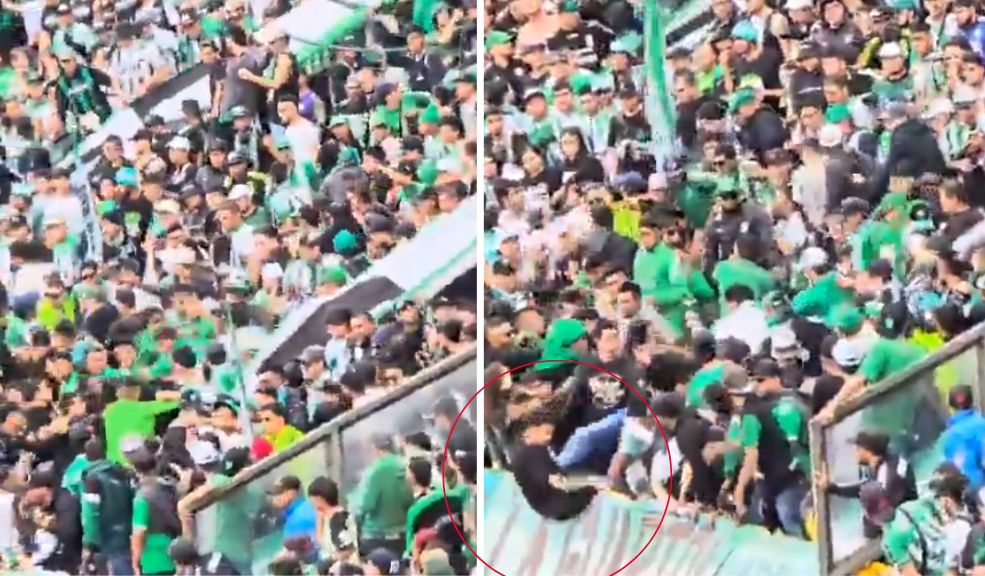 Hincha de Nacional cayó desde la tribuna en medio de disturbios en El Campín Así fue el enfrentamiento entre hinchas que provocó un grave accidente en El Campín, pues un hombre cayó al vacío desde la tribuna.