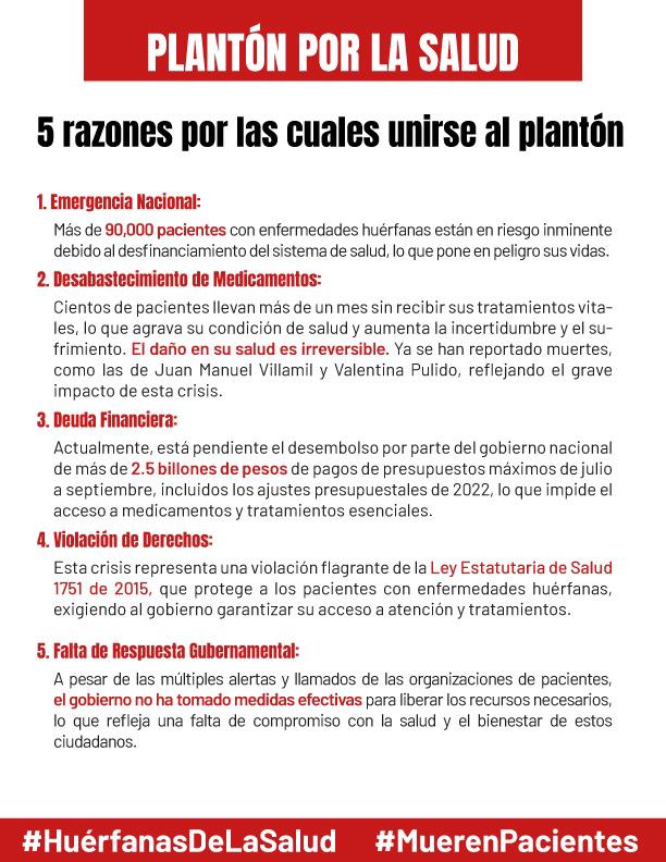 Pacientes con enfermedades huérfanas protestan por dificultades para adquirir medicamentos Pacientes con enfermedades huérfanas denuncian un desfinanciamiento del sistema de salud que ha provocado muertes, interrupciones de tratamientos y deterioro de la calidad de vida.