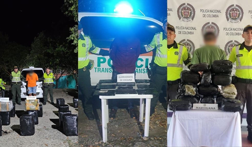 Policía capturó a 3 sujetos por tráfico de drogas: buscaban transportarlas de Tolima a Bogotá Gracias a la acción de los uniformados, se logró sacar de circulación cerca de 500 kilos de alucinógenos. Las drogas eran transportadas a Bogotá