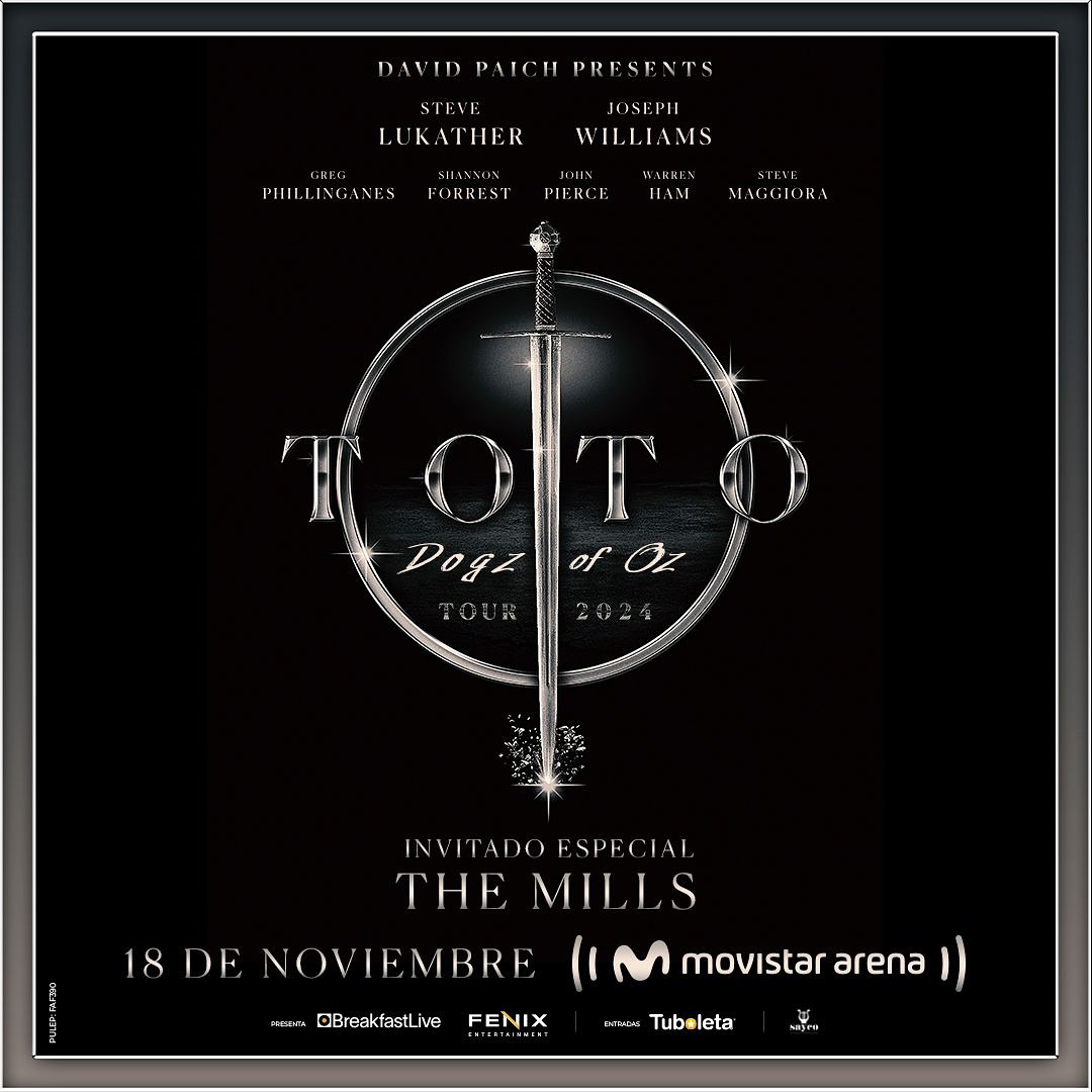 The Mills será la banda invitada especial al concierto de TOTO en Bogotá Bogotá se alista para una noche de rock inolvidable el próximo 18 de noviembre de 2024, cuando la icónica banda estadounidense TOTO se presente en el Movistar Arena.