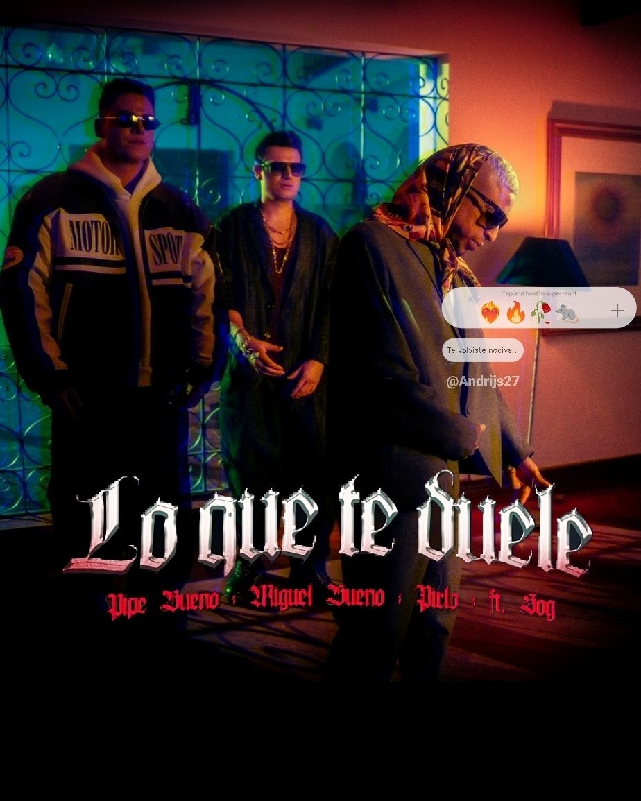 Pipe Bueno, Miguel Bueno, Pirlo y SOG fusionan géneros en 'Lo que te duele' 'Lo Que Te Duele' representa el poder de la colaboración entre artistas que exploran géneros distintos pero que convergen en su capacidad para transmitir historias emotivas.